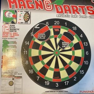 Magnetic dart board